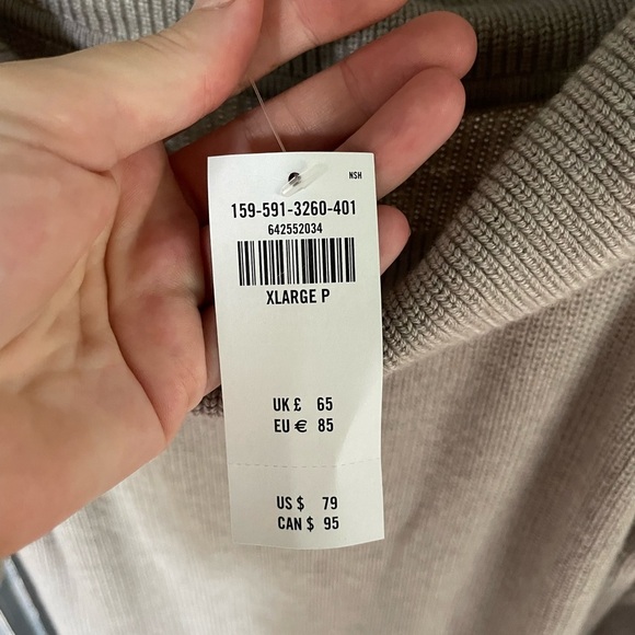 Abercrombie and Fitch Fall Knit Dress-Beige-XLP - Picture 6 of 7